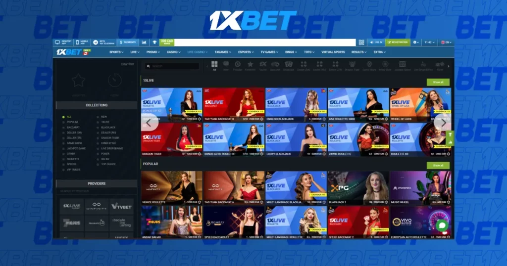 เกมที่ 1xBet คาสิโนสดในประเทศไทย