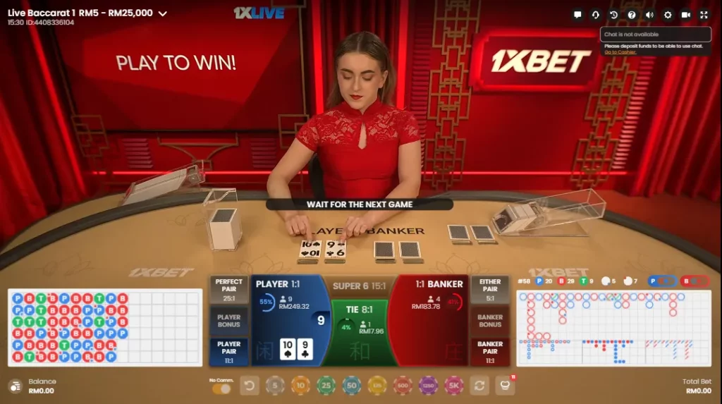 Live Baccarat in 1xBet Thailand Live Casino