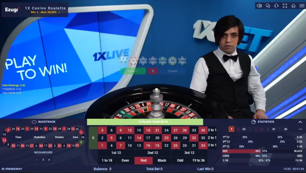 Live Roulette in 1xBet Thailand Live Casino